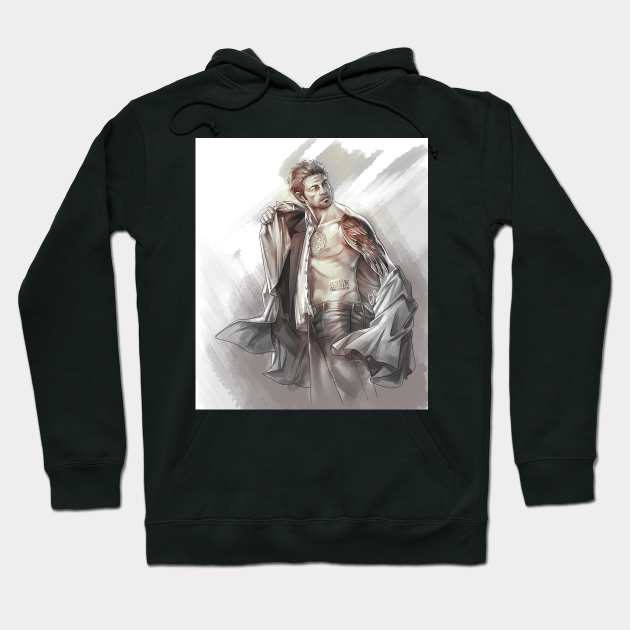 Tattooed Castiel Hoodie by GioGui